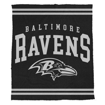 Nfl Baltimore Ravens Midnight Logo Cozy Knit Blanket : Target