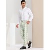 Lars Amadeus Men's Slim Fit Flat Front Plaid Business Formal Pants - 4 of 4