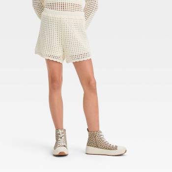 Girls' Open Knit Sweater Shorts - art class™