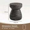 MOEPISY Concrete Outdoor Side Table Gray - 3 of 4