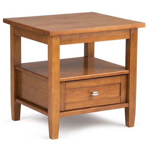 20 Norfolk End Table Honey Brown Wyndenhall Target