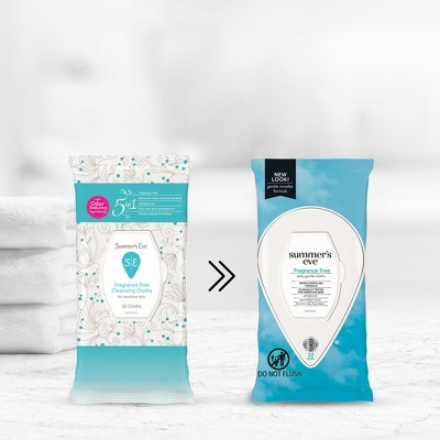 Summer&#39;s Eve Fragrance Free Feminine Cleansing Wipes - 32ct