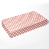 Bacati - Ikat Coral Dots Muslin 100 percent Cotton Universal Baby US Standard Crib or Toddler Bed Fitted Sheet - 2 of 4