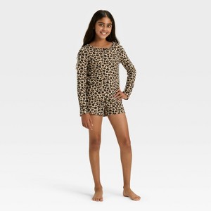 Girls' Long Sleeve Waffle Knit Pajama Set - Cat & Jack™ - 1 of 4