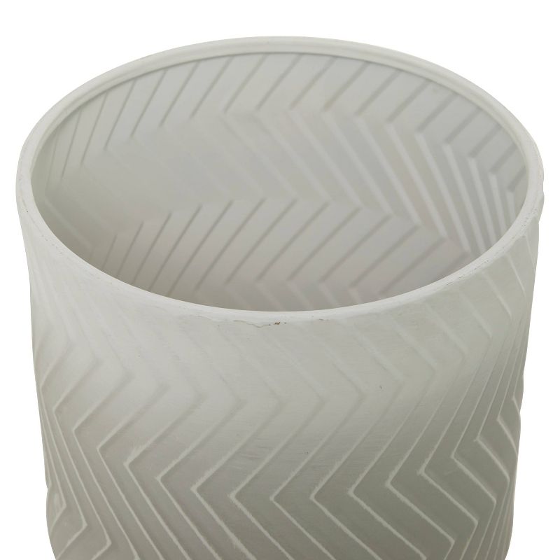 26&#34; Wide 2pc Planter Modern Metal Pots White - CosmoLiving by Cosmopolitan, 5 of 9