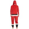 Christmas Fleece Zip Up Cosplay Pajama Coverall 3D nose Sizes (Small - 2XL) - 4 of 4