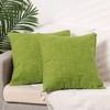 Unique Bargains Linen Solid Contemporary Indoor Outdoor Decorative Throw Pillow Cover 2 Pcs - 2 of 4