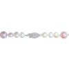 EVERLY JEWELRY | Sterling Silver Cultured Freshwater Pearl Necklace, 18 inch- Multiple Pearl Color Options - 2 of 4