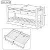 Shoe Rack Bench for Entryway, Wooden Shoe Bench with Cushion Seating and 2 Storage Drawers - 3 of 4