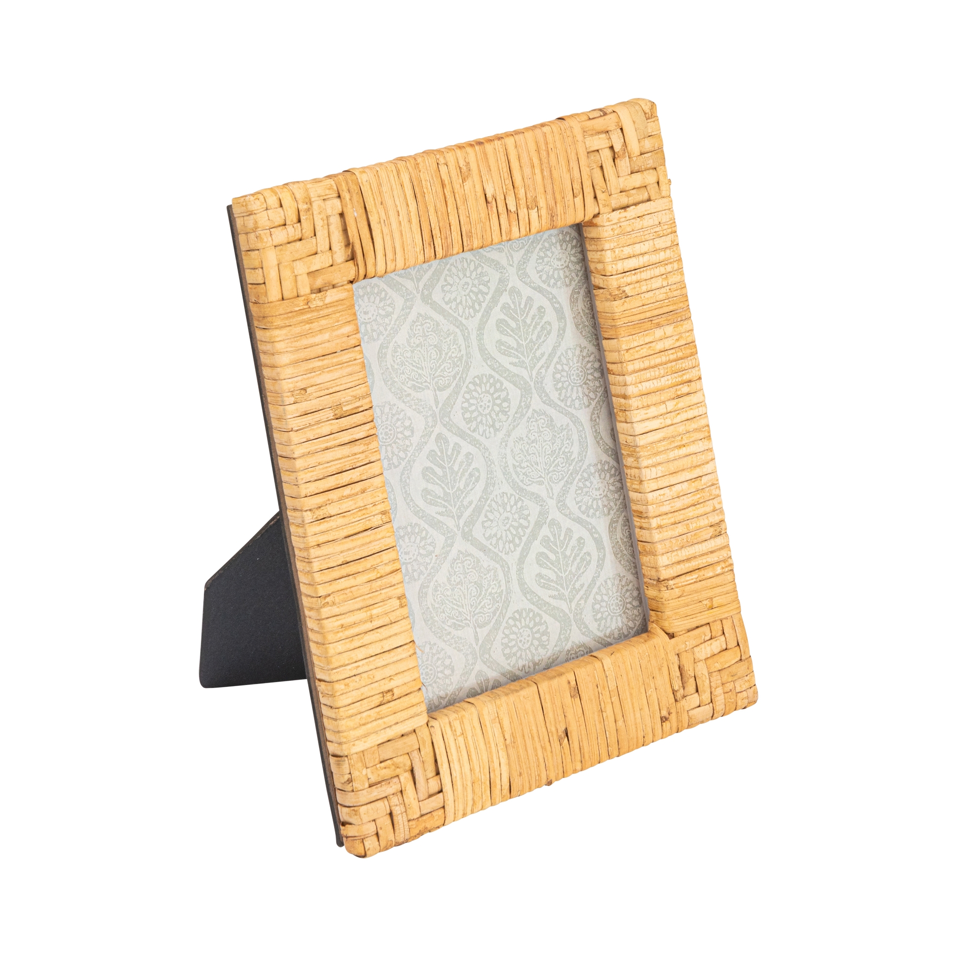 Storied Home Handwoven Rattan Photo Frame, Natural(Holds 5" x 7" Photo)