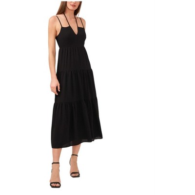 1.STATE Womens Sleeveless Strappy Tiered Maxi Dress