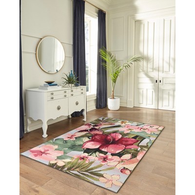 Marina 39"x59" Tropical Floral Hand-Tufted Area Rug
