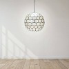 Storied Home Capiz Honeycomb Globe Pendant Light Capiz White Seashells - 3 of 4