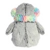 Aurora Small Pom Pom Rainbow Muffs PomPom Penguin Festive Stuffed Animal Gray 9" - 4 of 4