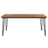 vidaXL Patio Table with Hairpin Legs 70.9 in.x35.4 in.x29.5 in. Solid Wood Acacia - 3 of 4