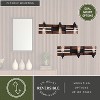 VAXCEL Carrington 3 Light Black and Solid Wood Walnut Finish Slat Farmhouse Bathroom Vanity Fixture - 4 of 4