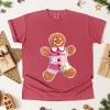 Gingerbread Polka Dot Patchwork Print - Women's Garment Dyed Graphic T-Shirt - 2 of 4