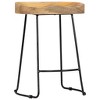 vidaXL Bar Chair Set of 2 Brown and black - 2 of 2