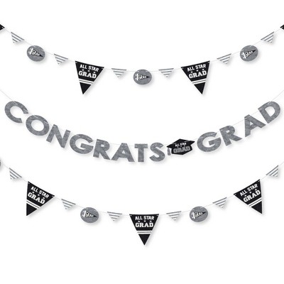 Big Dot of Happiness All Star Grad - Graduation Party Letter Banner Decoration - 36 Banner Cutouts and Congrats Grad Banner Letters