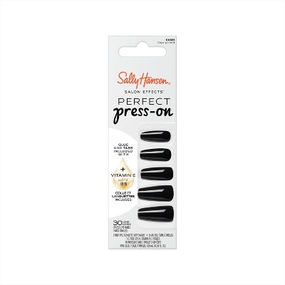 Sally Hansen Salon Effects Perfect Press-On Nails Kit - Onyx-pected - 24ct