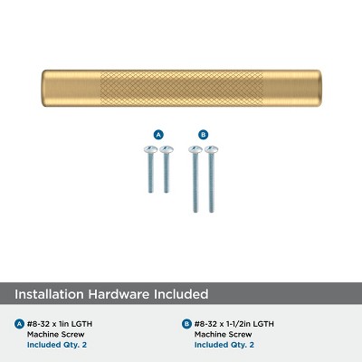 Champagne Bronze Polished Bar Cabinet Pull with Mounting Hardware