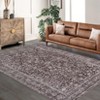 Area Rugs for Living Room Bedroom, Large Washable Rug Vintage Distressed Floral Boho Carpet Indoor Dining Room Kids Room Entryway Non Slip Low Pile - 3 of 4