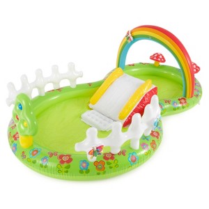 Intex 57154EP Colorful Inflatable My Garden Water Filled Play Center with Slide - 1 of 4