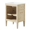 Modway Elysian 24" Wood Bathroom Vanity in White Burl with Ceramic Sink Basin - 4 of 4