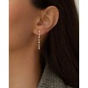 Cubic Zirconia Earrings - 14K Gold Plated Cubic Zirconia CZ Wedding Earrings for Women Bridal Bridesmaid - 3 of 4