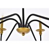 Elegant Lighting Rohan 30 inch chandelier in matte black and brass - 4 of 4