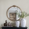30" x 31" Round Wall Mirror, Gold Finish, Decorative Leaf Crest, Rococo Inspired-- Frevyn - 2 of 4