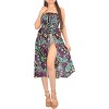 LA LEELA Women's House Daily Routine Evening Wear Club Party Tube Top Midi Evening Dress Strapless Dresses for Women One Size Green, Paisley - 2 of 4