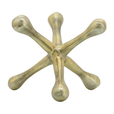 Sagebrook Home Metal Jacks Abstract Sculpture for Room, Bedroom or Office Decor, Aluminum