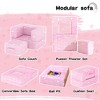 Hooseng Toddler Couch, 3 in 1 Glow Modular Kids Play Couch Sofa, Toddler Fold Out Couch for Playroom, Convertible Play Foam Couch for Boys & Girls - 4 of 4