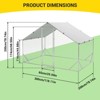 GustoWave Large Metal Chicken Coop, 9.8 x 6.5 x 6.5 ft Walk in Poultry Cage Chicken Run Pen with Waterproof & Anti-Ultraviolet Cover for Farm - 2 of 4
