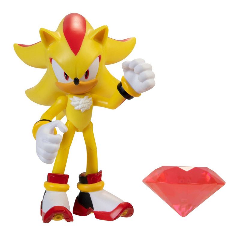 Sonic the Hedgehog 4&#34; Figure Modern Super Shadow with Chaos Emerald Wave 4, 3 of 9
