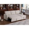 NicBex Couches for Living Room Pull out Sectional Sofa Couches Modern Comfy Upholstered Sofa with Chaise and Storage - 3 of 4