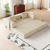 72.4" Convertible Corduroy Sofa Bed with Storage Pockets,2-Seat 4-Seat Folding Sleeper Couch for Living Room,Bedroom-Baofuwish - 2 of 4