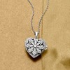 Ross-Simons 0.25 ct. t.w. Diamond Floral Heart Locket Necklace in Sterling Silver - 4 of 4