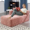 37.5'' Chenille Minimalist Loveseat Sofa with Sleeper and Ergonomic Deep Seat - 3 of 4