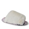 Dearfoams Women's Louise Fuzzy Cross Band Slide Slipper with Eyemask Gift Set - 2 of 4