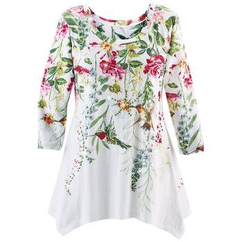Collections Etc Cascade Floral Tunic