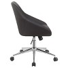 NicBex Ergonomic Swivel Office Chair with Wheels, Adjustable Desk Chair with Metal Base, Modern Upholstered Vanity Chair for Office, Living Room - 3 of 4