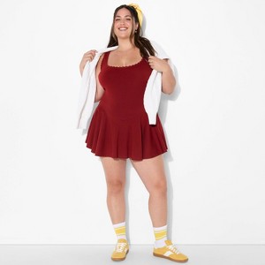 Women's Game Day Lace Drop Waist Mini Skater Dress - Wild Fable™ - 1 of 3