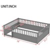 ALEXOUN Floor Bed with Fence & Door - Kids Bed Montessori Frame - Easy Assembly, No Spring Box Needed - for Playroom Bedroom - 3 of 4