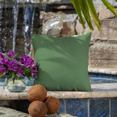Moss Green 16" Square Outdoor Throw Pillow Set