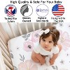 Sweet Jojo Designs Girl Baby Fitted Crib Sheet Watercolor Floral Pink Grey Pink and Grey - 3 of 4