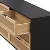ORRD 59.06" Rattan Storage Cabinet w/6 Drawers & White Slides - Natural Dresser for Bedroom, Living Room Organization（Natural ） - 3 of 4