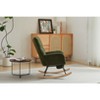 CAVINAS Modern Nursery Accent Chair, Upholstered Glider Chair with High Backrest, Rocker Accent Armchair with Solid Wood Legs for Nursery Bedroom - 3 of 4