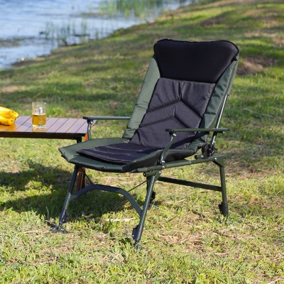 Camping Lounge Chair, Portable Folding Reclining Camping Chair with Adjustable backrest for Indoor and Outdoor Camping Beach Hiking -Coolbibila